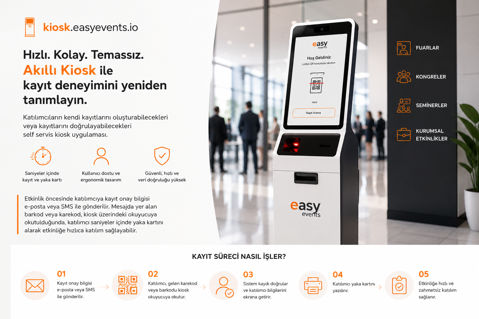 EasyEvents self servis kiosk